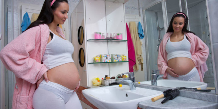 Mulher com medo de engordar na gravidez